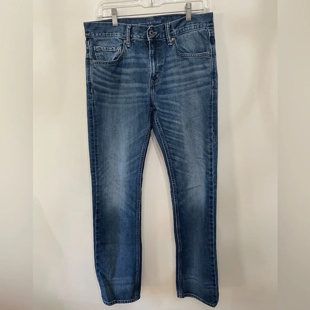 Banana Republic Jeans Men’s 32x32 Blue Slim Fit Medium Wash Denim Straight Leg